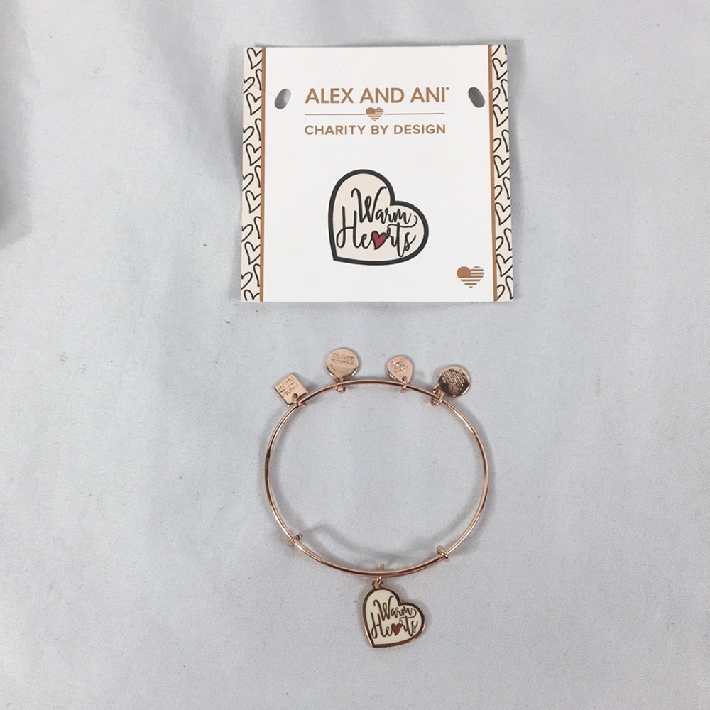 Alex and Ani Charity By Design Hearts Rose Gold Like - NEW With Box